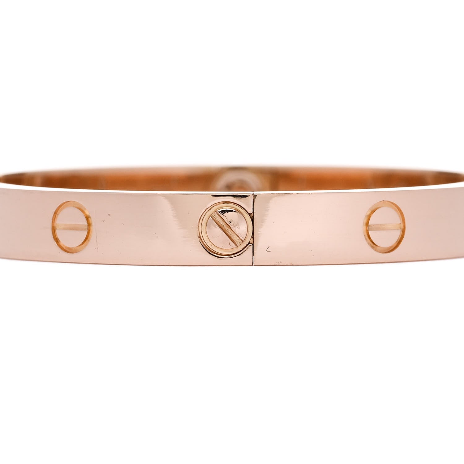 Cartier 18K Pink Gold 4 Diamond LOVE Bracelet 16 4 of 8