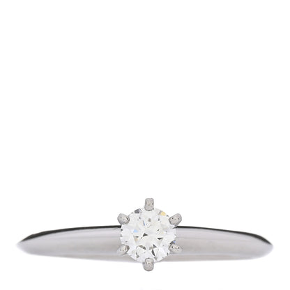 Tiffany Platinum Diamond .25ct Solitaire Engagement Ring 49 5 1 of 4