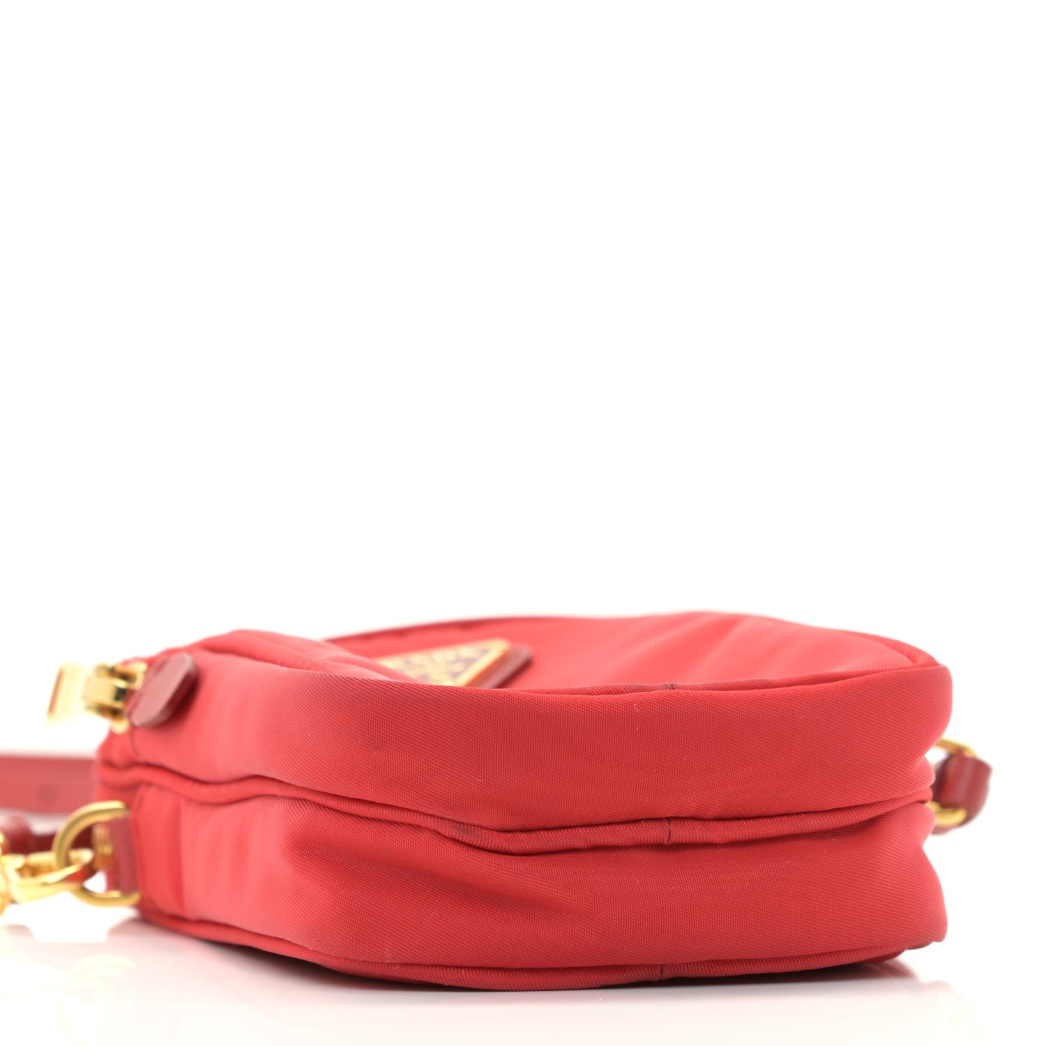 Prada Tessuto Nylon Double Zip Phone Case Crossbody Bag Red 4 of 9