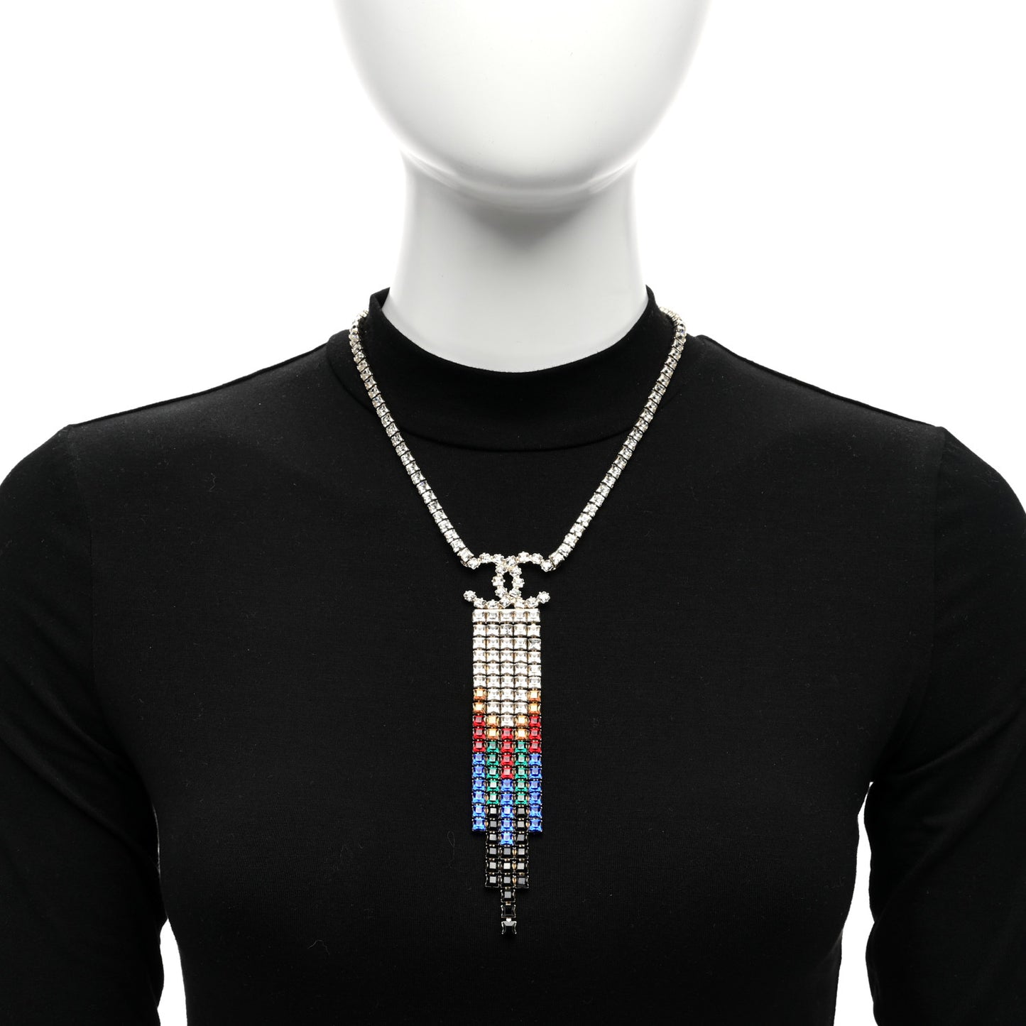 Crystal Skyline CC Necklace Blue Black Red