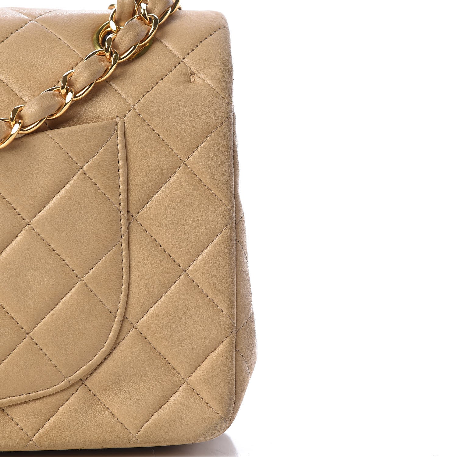 Chanel Lambskin Quilted Small Double Flap Beige 19 of 20