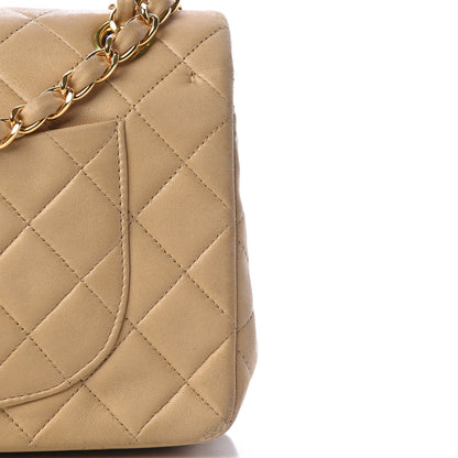 Chanel Lambskin Quilted Small Double Flap Beige 19 of 20
