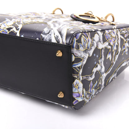 Christian Dior Smooth Calfskin Raqib Shaw Medium Lady Dior Navy Multicolor 6 of 9