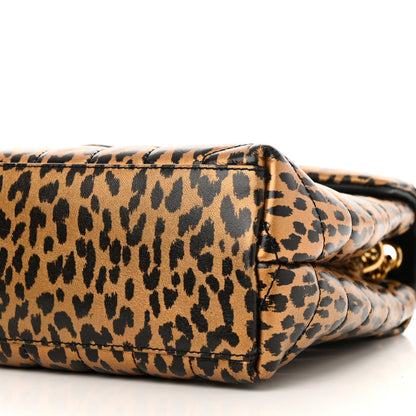 Saint Laurent Calfskin Y Quilted Monogram Small Loulou Chain Satchel Leopard 11 of 14
