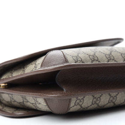Gucci GG Supreme Monogram Web Small Neo Vintage Double Flap Messenger Bag Beige New Acero 8 of 12