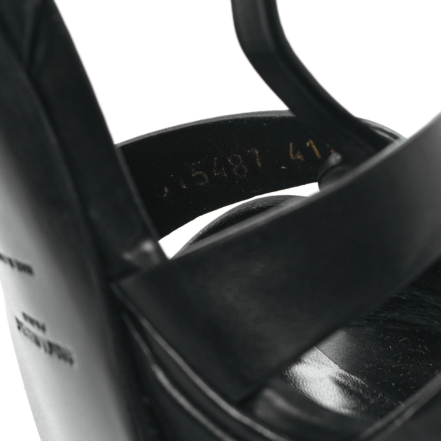Calfskin Tribute 105 Platform Sandals 41.5 Black