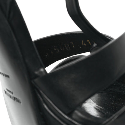 Saint Laurent Calfskin Tribute 105 Platform Sandals 41.5 Black 9 of 11