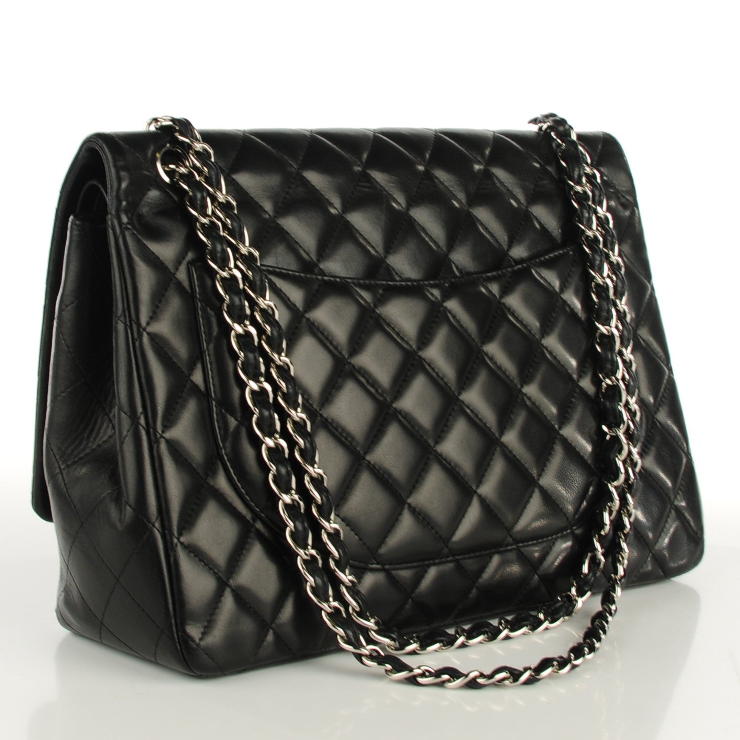 Chanel Lambskin Quilted Maxi Double Flap Black 3 of 8