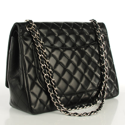 Chanel Lambskin Quilted Maxi Double Flap Black 3 of 8