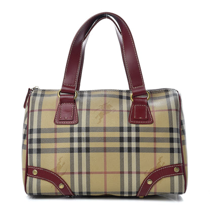 Burberry Haymarket Check Studded Bowler Red 1 of 15
