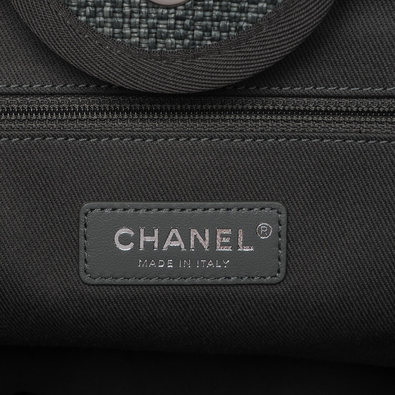 Chanel Canvas Large Deauville Tote Grey 6 of 7
