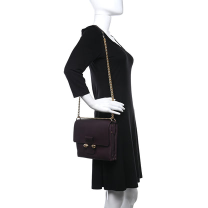 Alexander McQueen Calfskin Small Twin Skull Chain Crossbody Purple 2 of 9