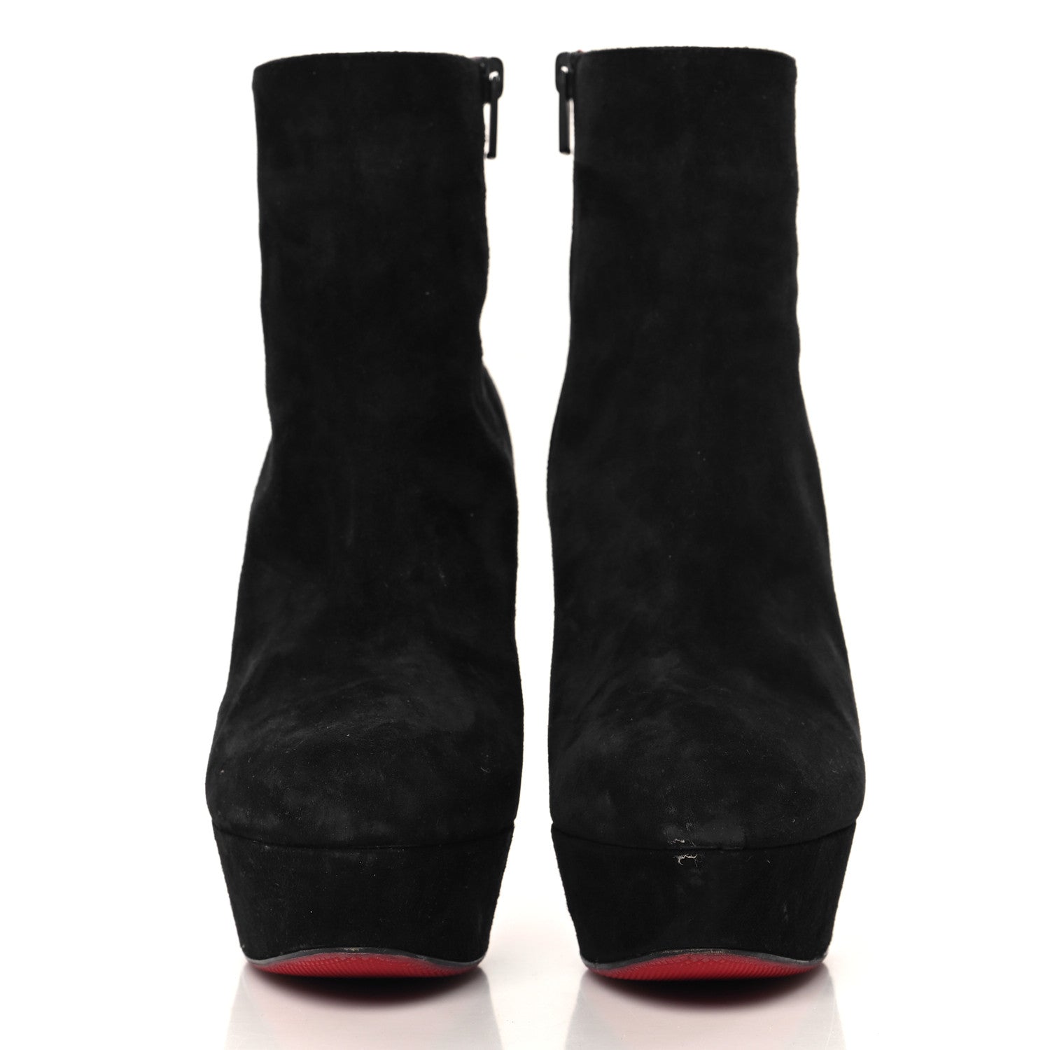 Christian Louboutin Veau Velours Bianca 130 Ankle Booties 39 Black 3 of 8