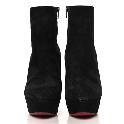 Christian Louboutin Veau Velours Bianca 130 Ankle Booties 39 Black 3 of 8