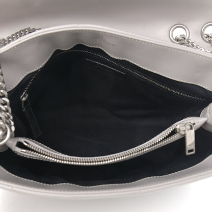 Saint Laurent Calfskin Y Quilted Monogram Medium Loulou Chain Satchel Light Gray 5 of 12