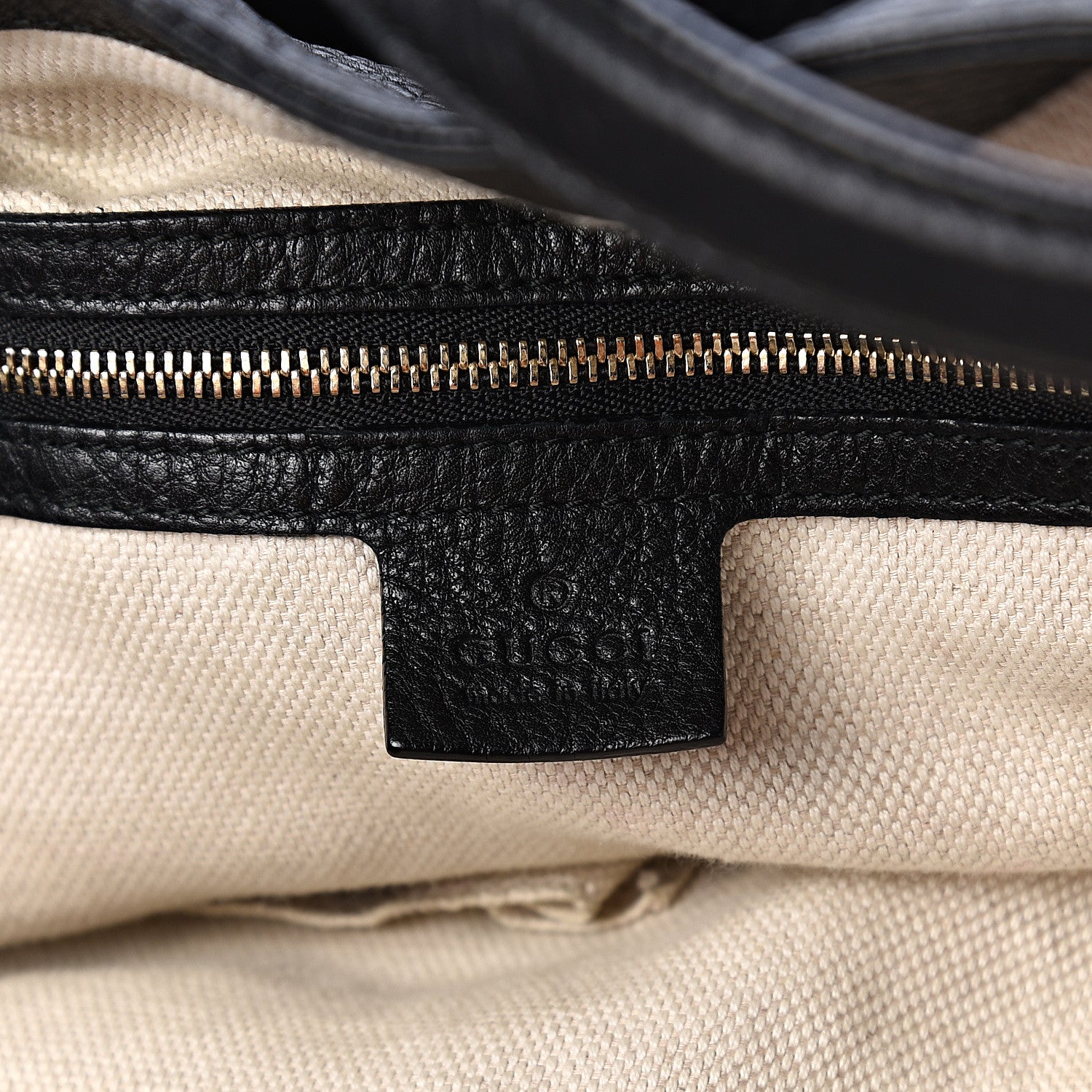 Gucci Pebbled Calfskin Large Soho Shoulder Bag Black 5 of 15