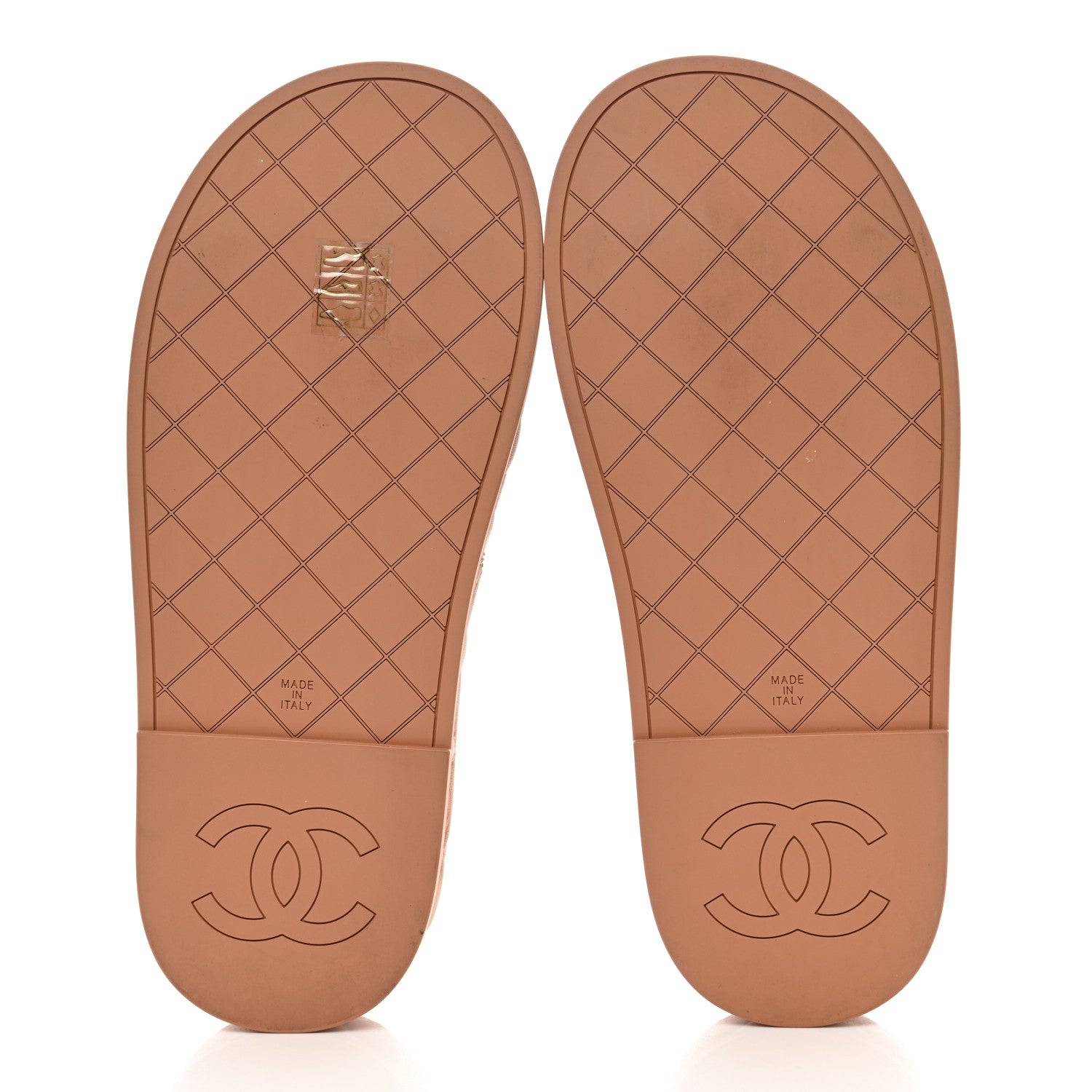Chanel Lambskin Quilted CC Mules Sandals 38 Brown 5 of 9