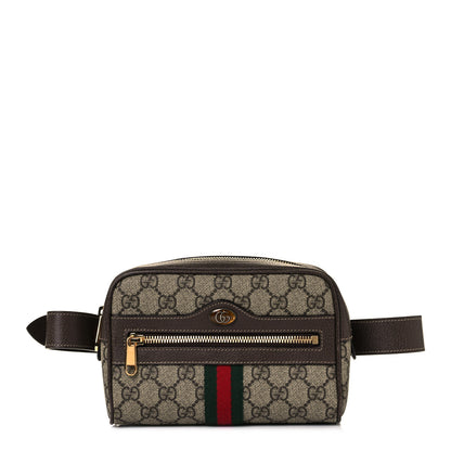 Gucci GG Supreme Monogram Web Small Ophidia Belt Bag 105 42 Dark Brown 1 of 8