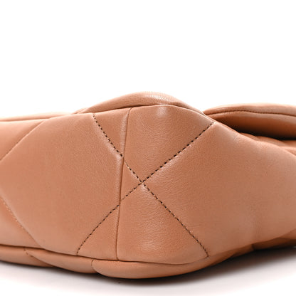 Chanel Lambskin Quilted Medium Chanel 19 Flap Light Brown 9 of 9