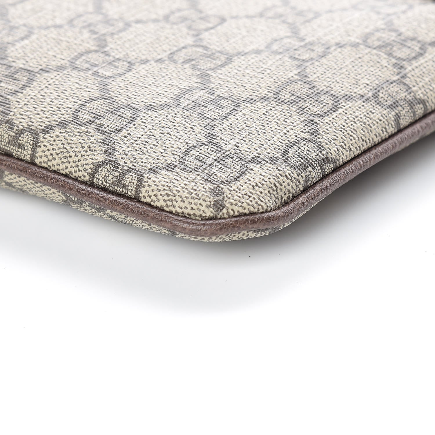 Gucci GG Supreme Monogram Large Ophidia Pouch Clutch Brown 9 of 10