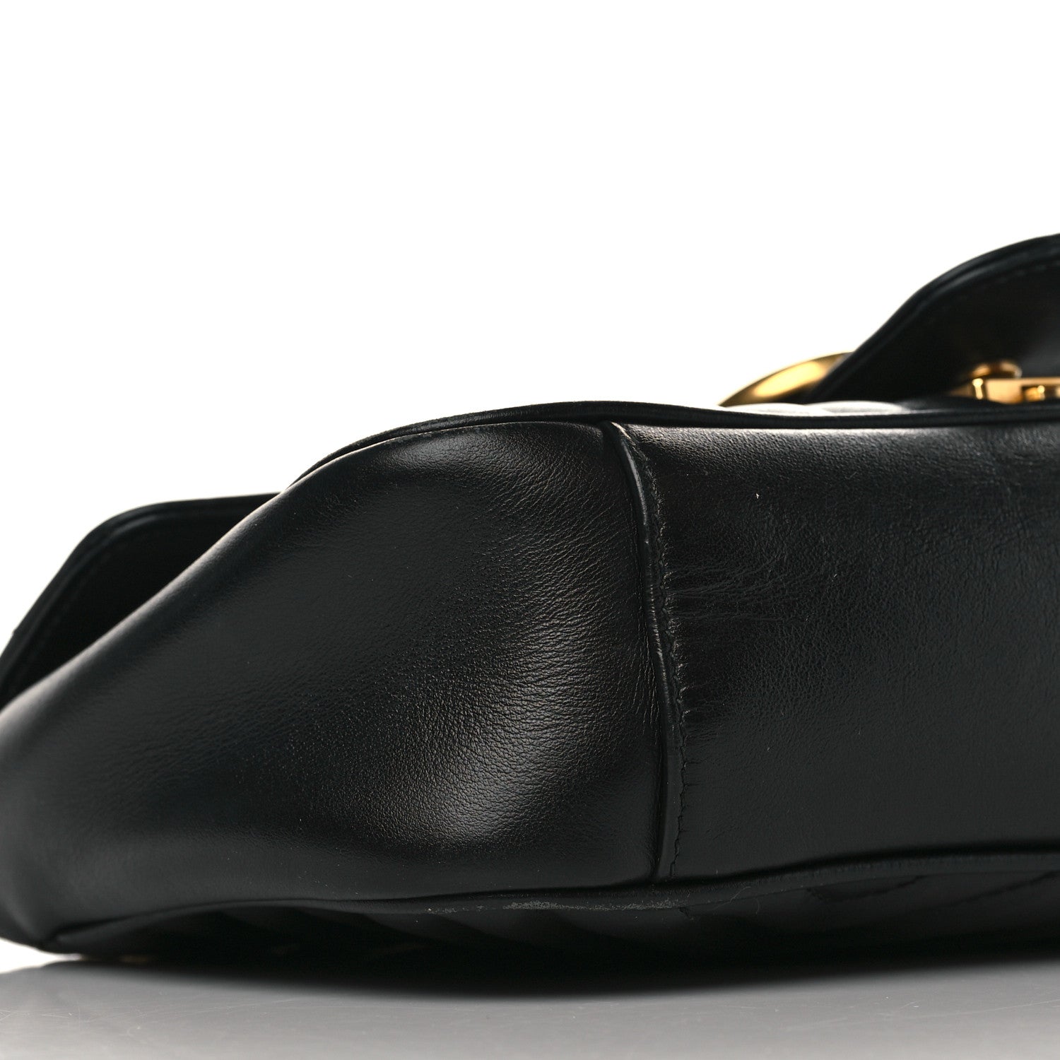 Gucci Calfskin Matelasse Small GG Marmont Shoulder Bag Black 8 of 9