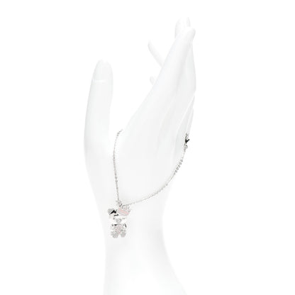 Christian Dior Crystal Bear Bracelet Silver Pink 2 of 4