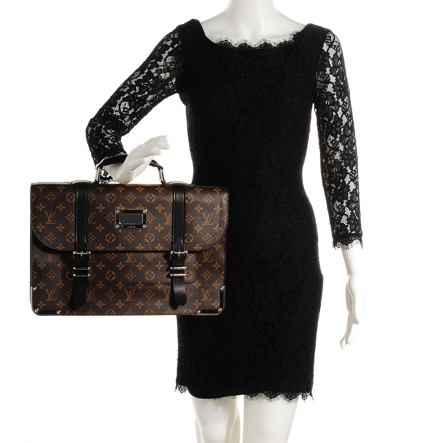 Louis Vuitton Monogram Macassar Larry Briefcase 2 of 7