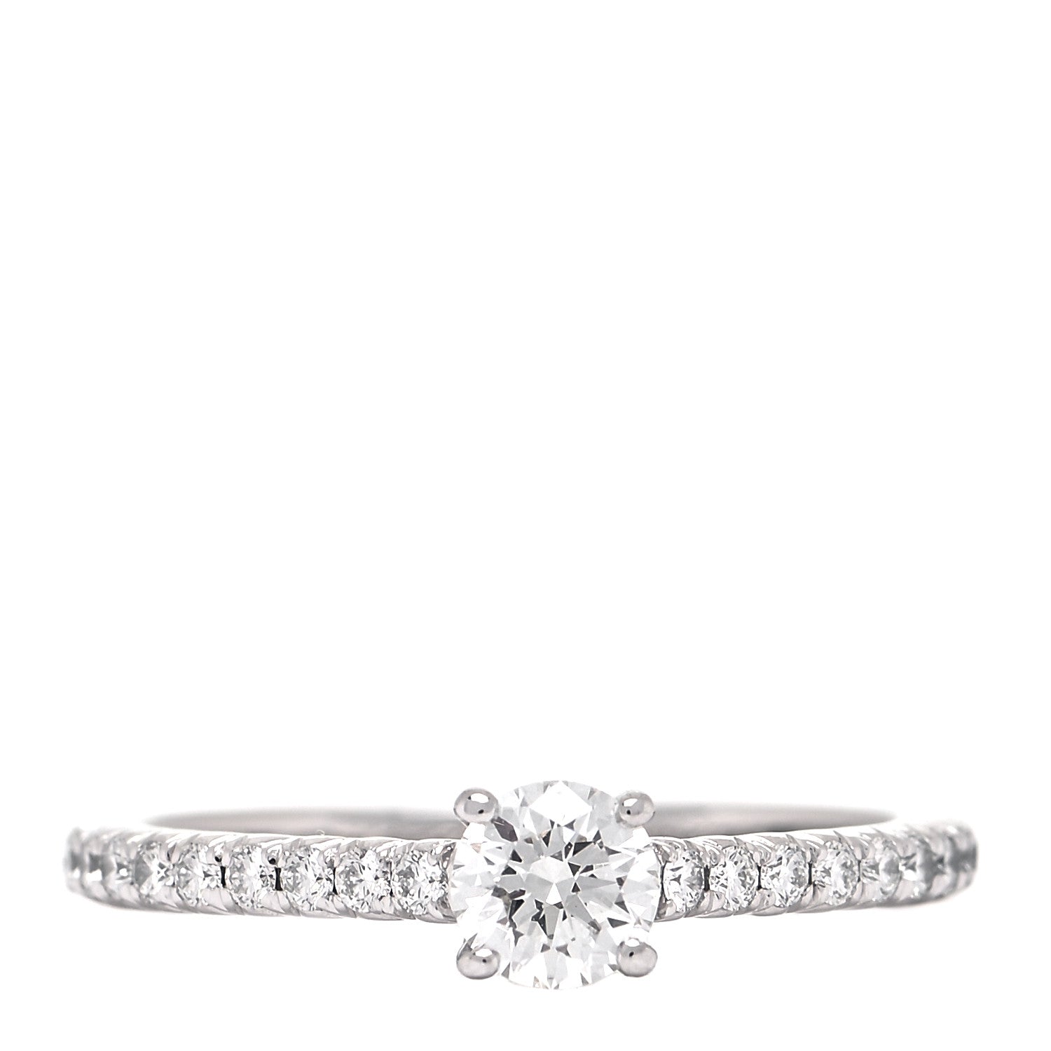 Tiffany Platinum Diamond .31ct Novo Engagement Ring 50 5.5 1 of 7