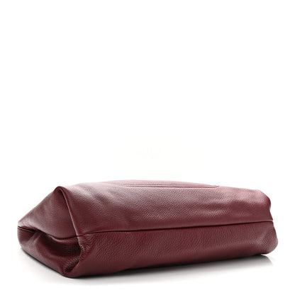 Gucci Grained Calfskin Softbit Maxi Shoulder Bag Rosso Ancora Red 5 of 11