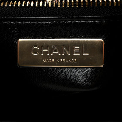 Chanel Shiny Crumpled Calfskin Quilted Mini 31 Shopping Bag Black 6 of 10