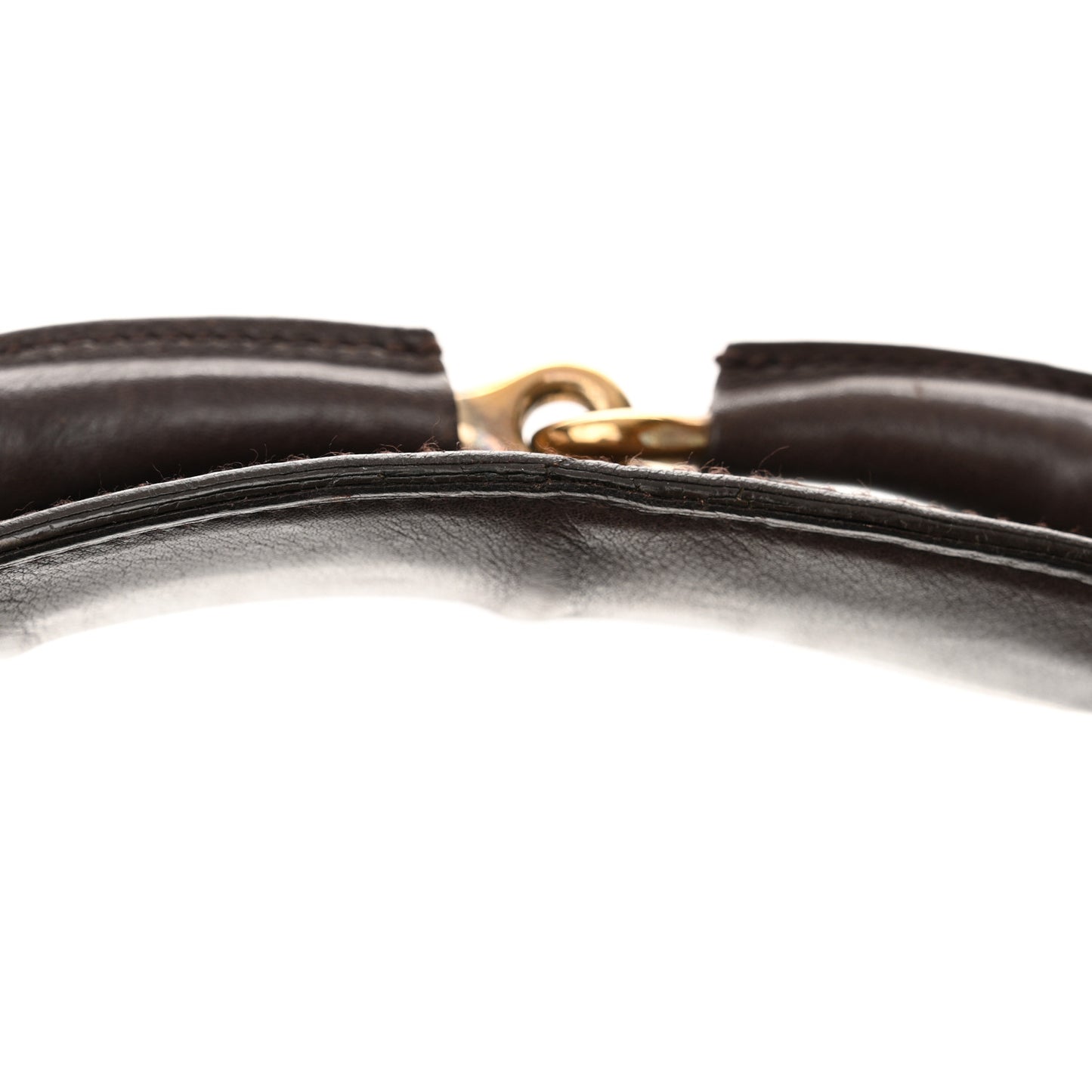 Guccissima Medium Horsebit Chain Hobo Dark Brown