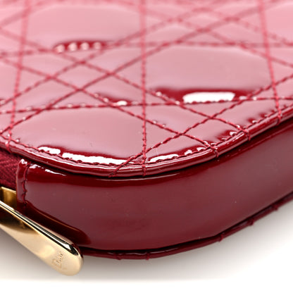 Christian Dior Patent Cannage Lady Dior Phone Holder Red 8 of 9