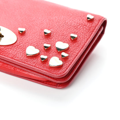 Mulberry Grainy Print Valentines Heart Bayswater Clutch Wallet Tomato Red 9 of 9