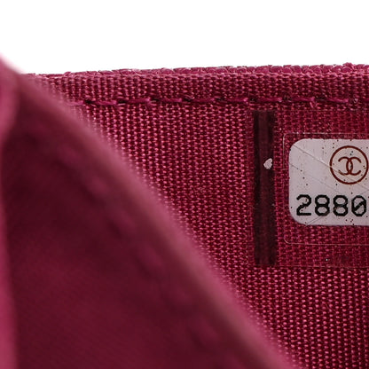 Chanel Caviar Quilted Boy Card Holder Wallet Fuchsia 8 of 8