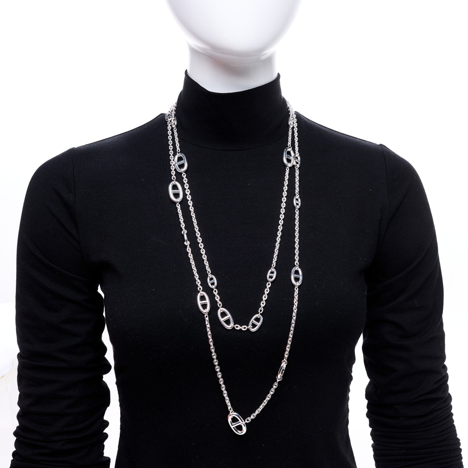Hermes Sterling Silver Farandole Necklace 160 2 of 6