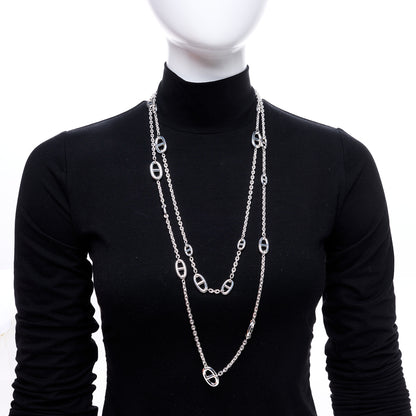 Hermes Sterling Silver Farandole Necklace 160 2 of 6