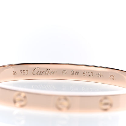 Cartier 18K Pink Gold LOVE Bracelet 16 4 of 6