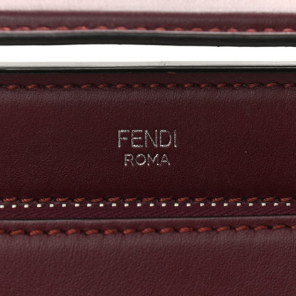 Fendi Vitello Baltico Dolce Shiny Nappa Lace Up DotCom Satchel Bordeaux 8 of 19