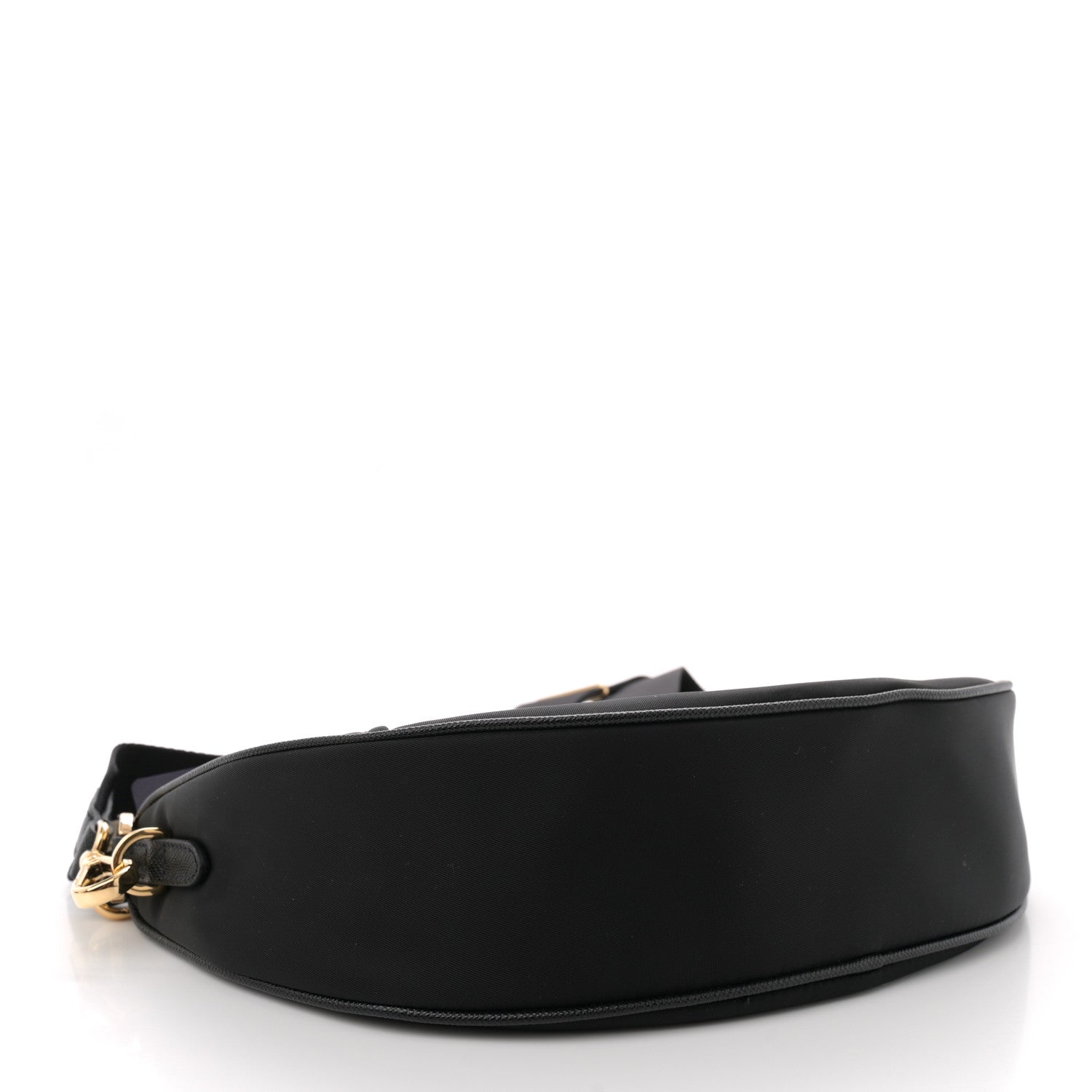 Prada Re-Nylon Saffiano Demi-lune Shoulder Bag Black 4 of 11