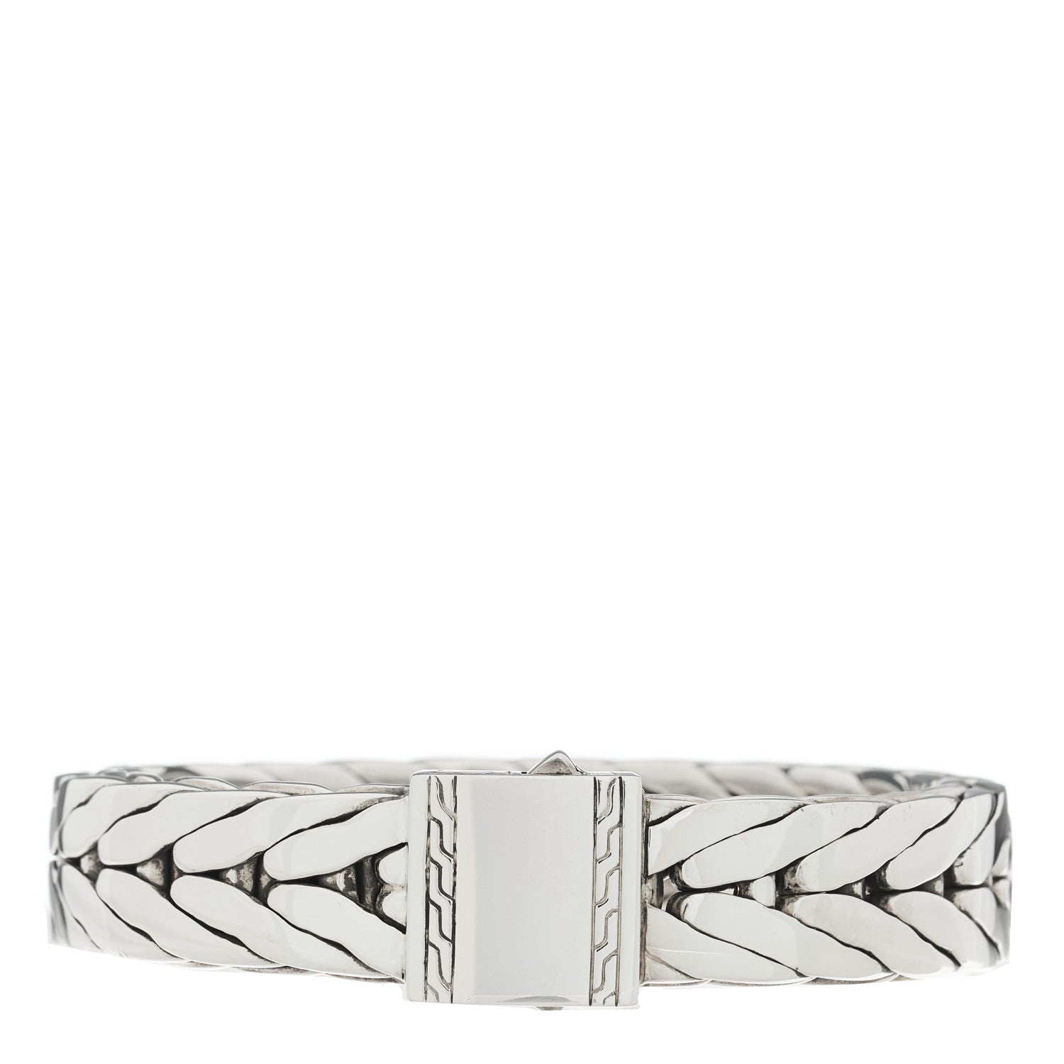 John Hardy Sterling Silver 16mm Modern Chain Double Row Bracelet 2 of 3