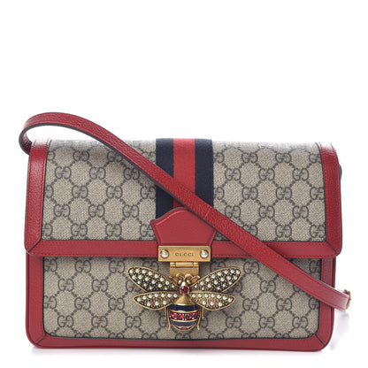 Gucci GG Supreme Monogram Medium Queen Margaret Shoulder Bag Red 1 of 10