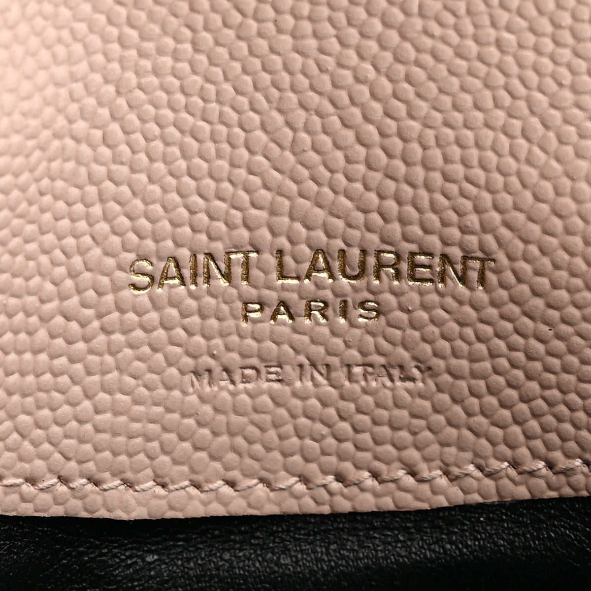Saint Laurent Grain De Poudre Matelasse Chevron Monogram Compact Wallet Pale Pink 6 of 11