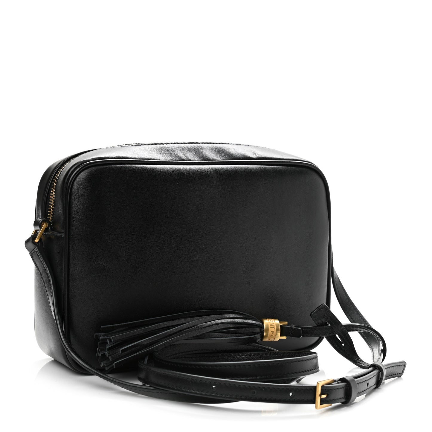 Calfskin Leopard Print Monogram Lou Camera Bag Black