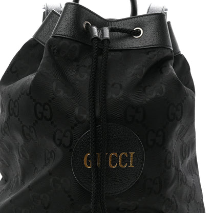 Gucci Econyl Nylon Monogram Off The Grid Drawstring Bucket Backpack Black 8 of 10