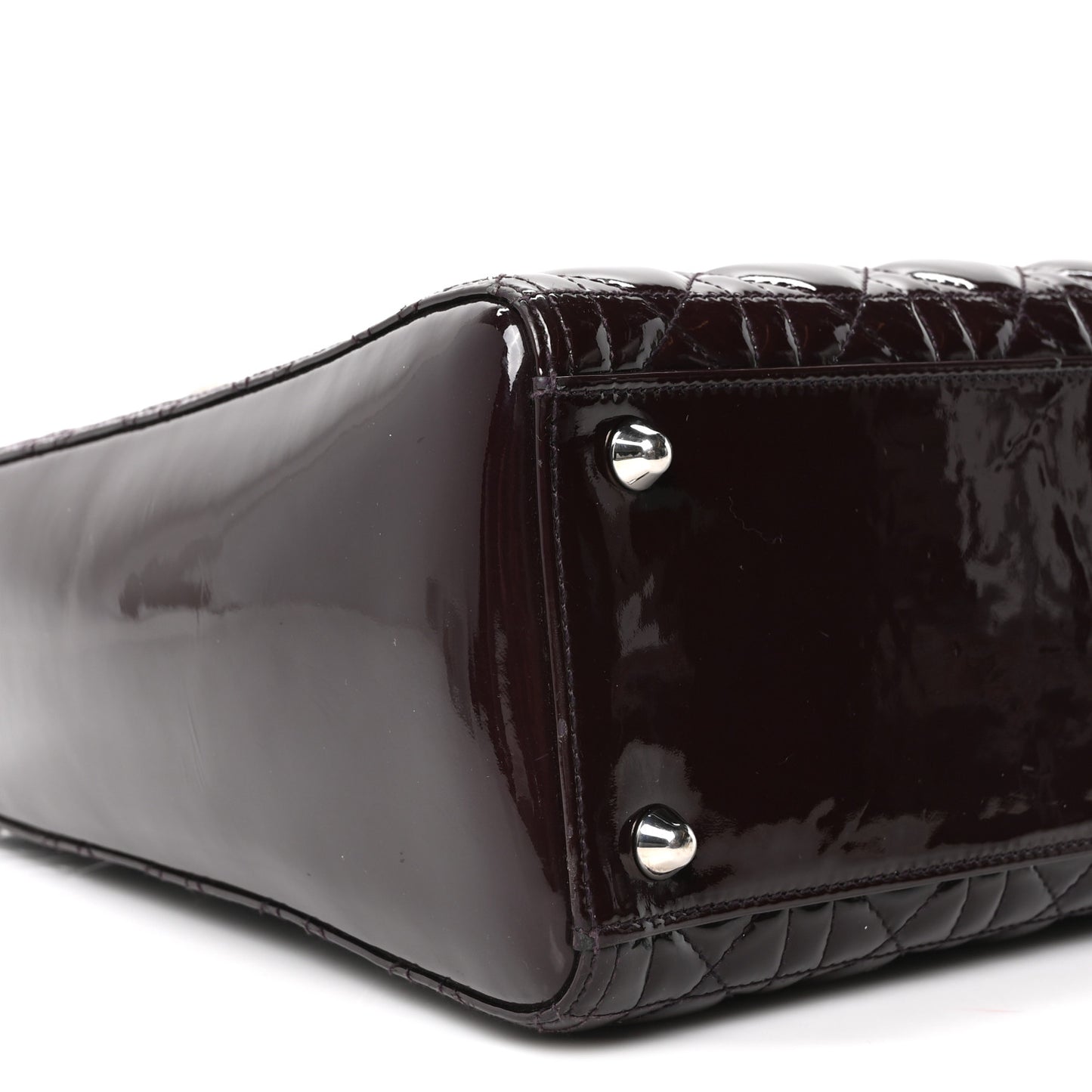 Patent Cannage Large Lady Dior Violet Purple