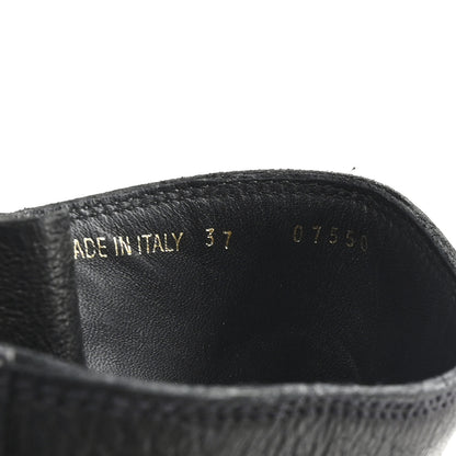 Prada Calfskin Double Buckle Combat Boots 37 Black 9 of 9