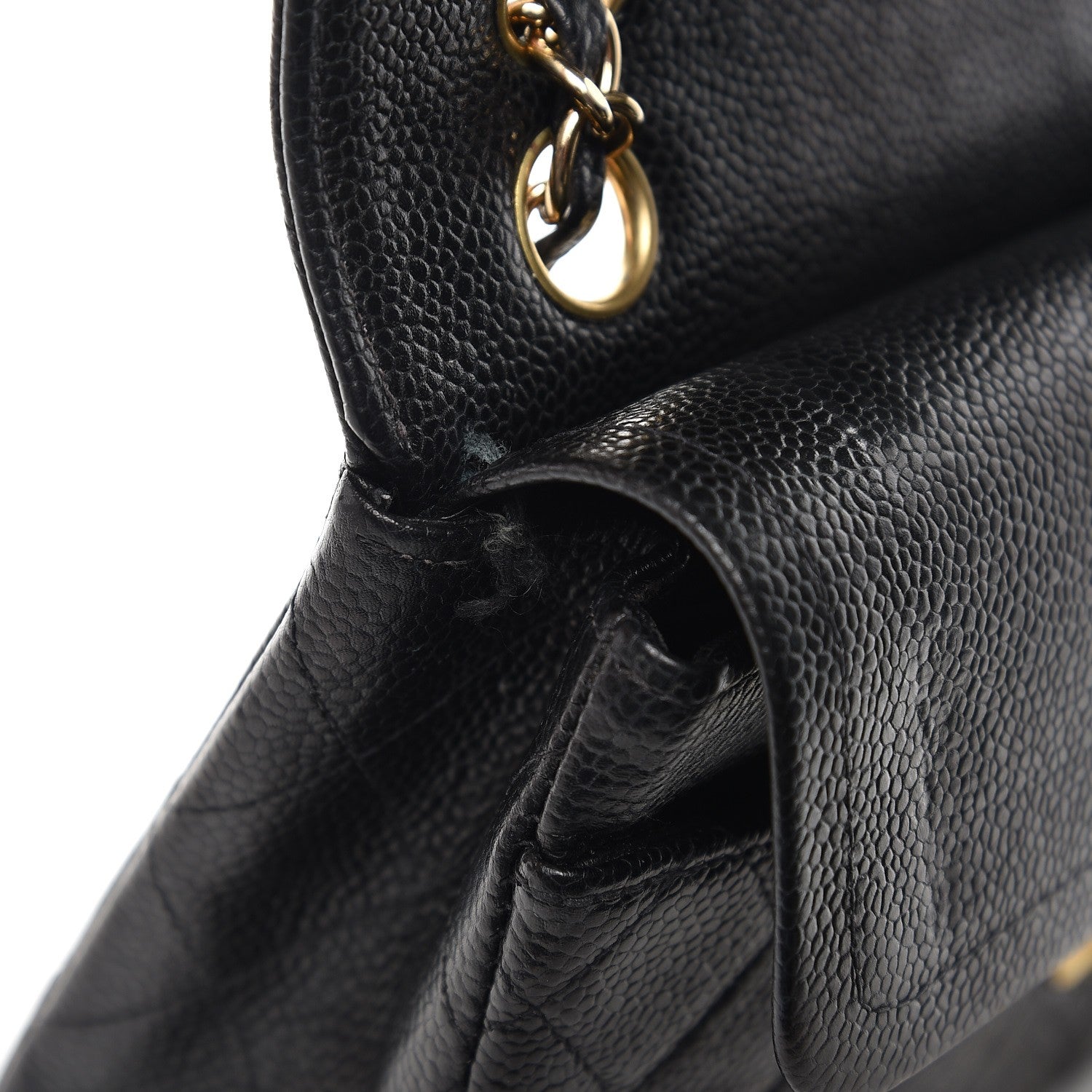 Chanel Caviar Quilted Medium Double Flap Black 13 of 15