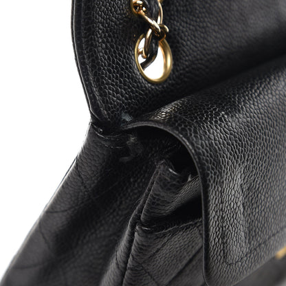 Chanel Caviar Quilted Medium Double Flap Black 13 of 15