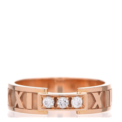 Tiffany 18K Rose Gold Diamond Atlas Ring 56 7.5 1 of 6