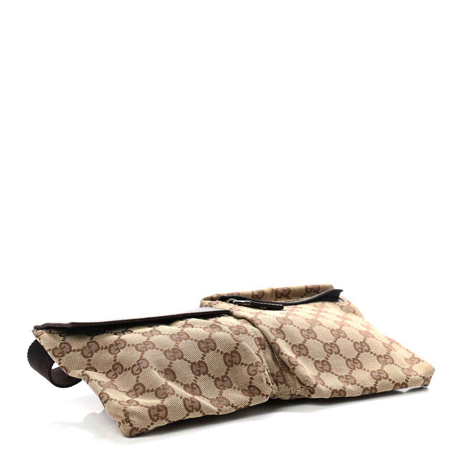 Gucci GG Monogram Double Pocket Belt Bag Dark Brown 4 of 11